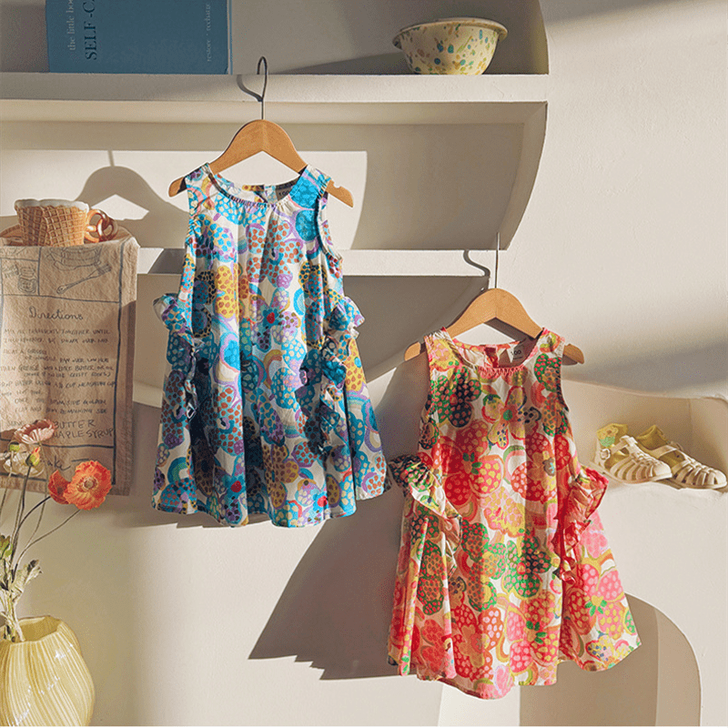 Toddler Chic Dots Flower Sleeveless Dress - image 4