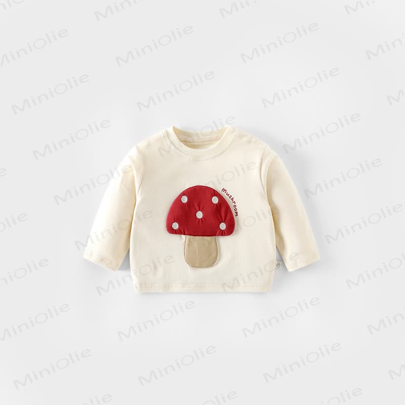 Baby Toddler Mushroom Patch T-Shirt - Beige - 5-7T - image 2