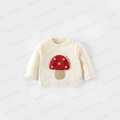 Baby Toddler Mushroom Patch T-Shirt - Beige - 5-7T - image 2