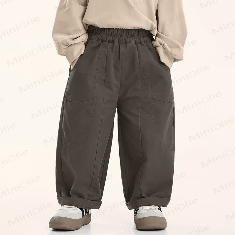 Toddler Boy Plain Grey Loose Pants - image 2