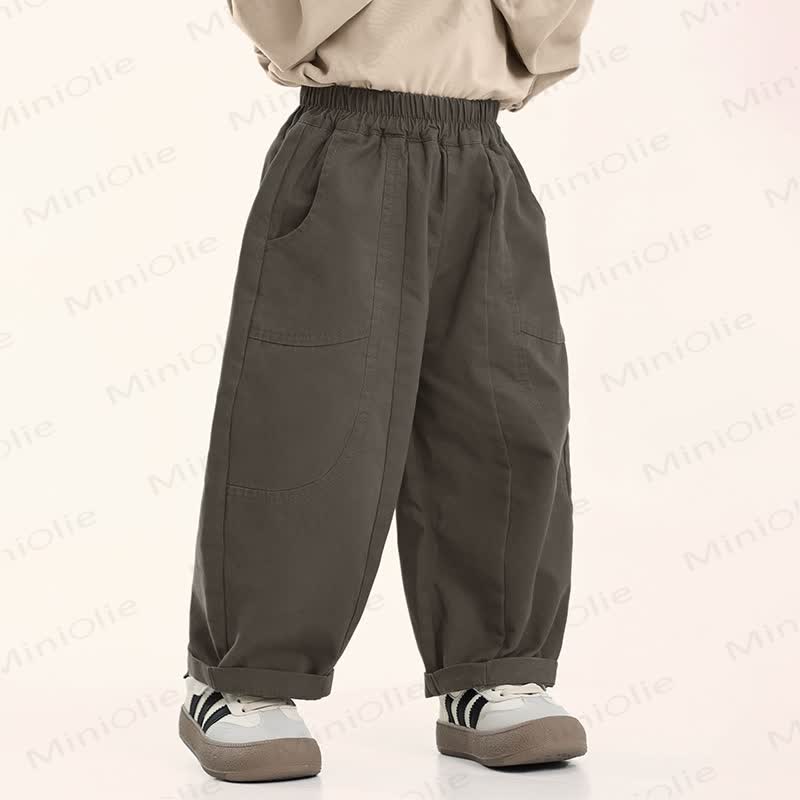 Toddler Boy Plain Grey Loose Pants - image 1