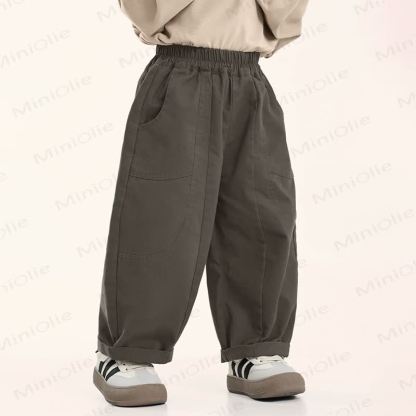 Toddler Boy Plain Grey Loose Pants - image 1