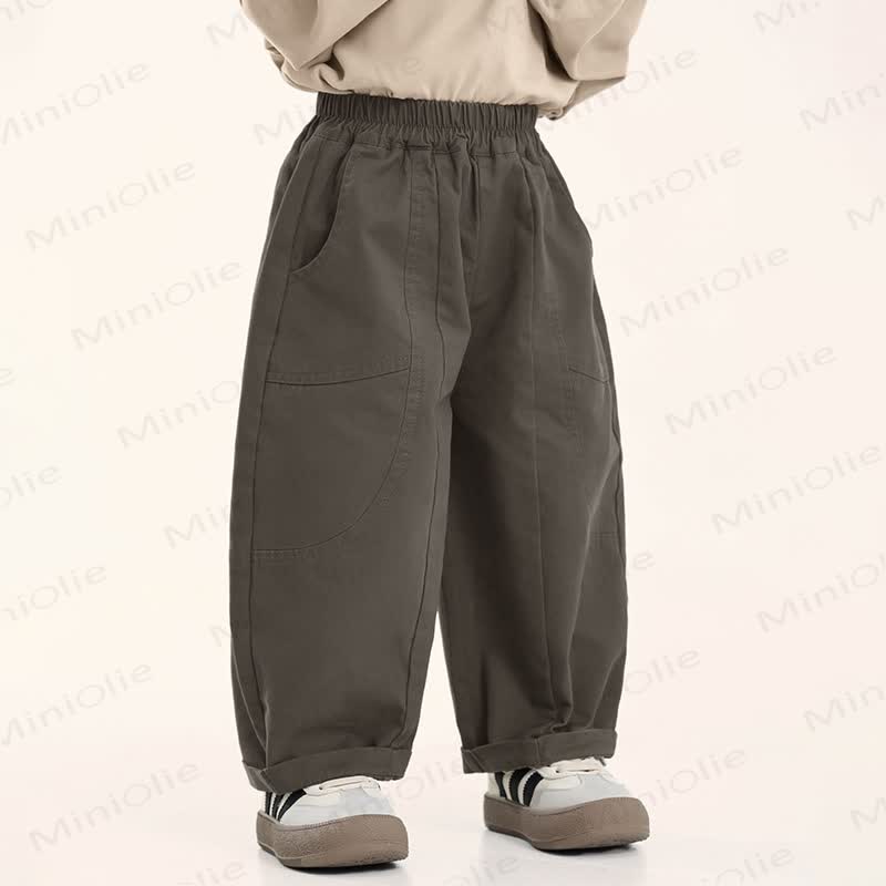 Toddler Boy Plain Grey Loose Pants - image 4