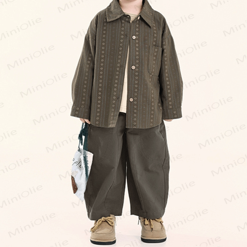 Toddler Boy Plain Grey Loose Pants - image 6