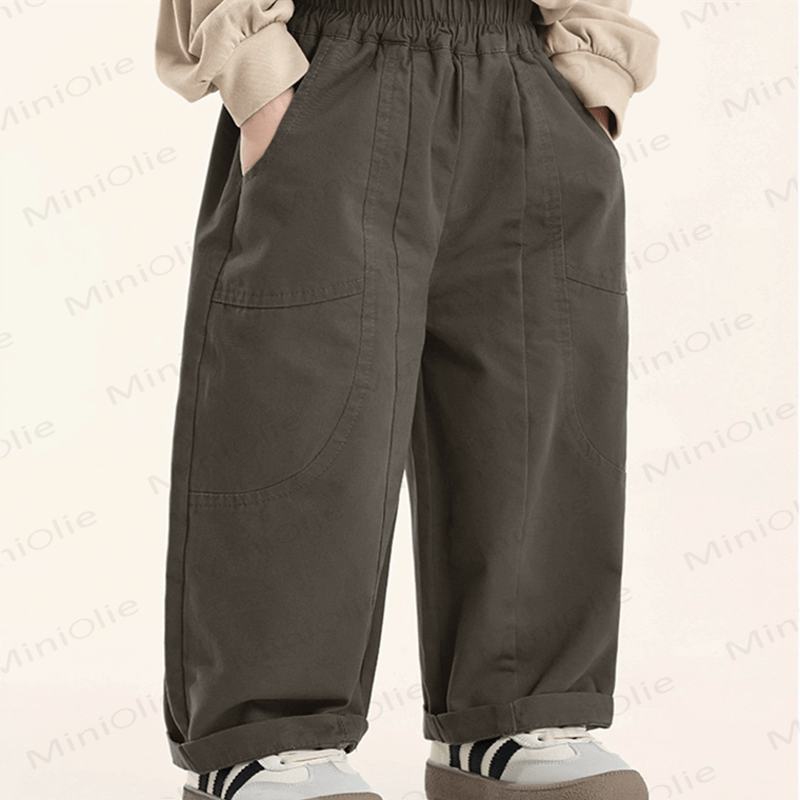 Toddler Boy Plain Grey Loose Pants - image 5