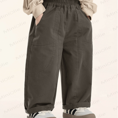 Toddler Boy Plain Grey Loose Pants - image 5