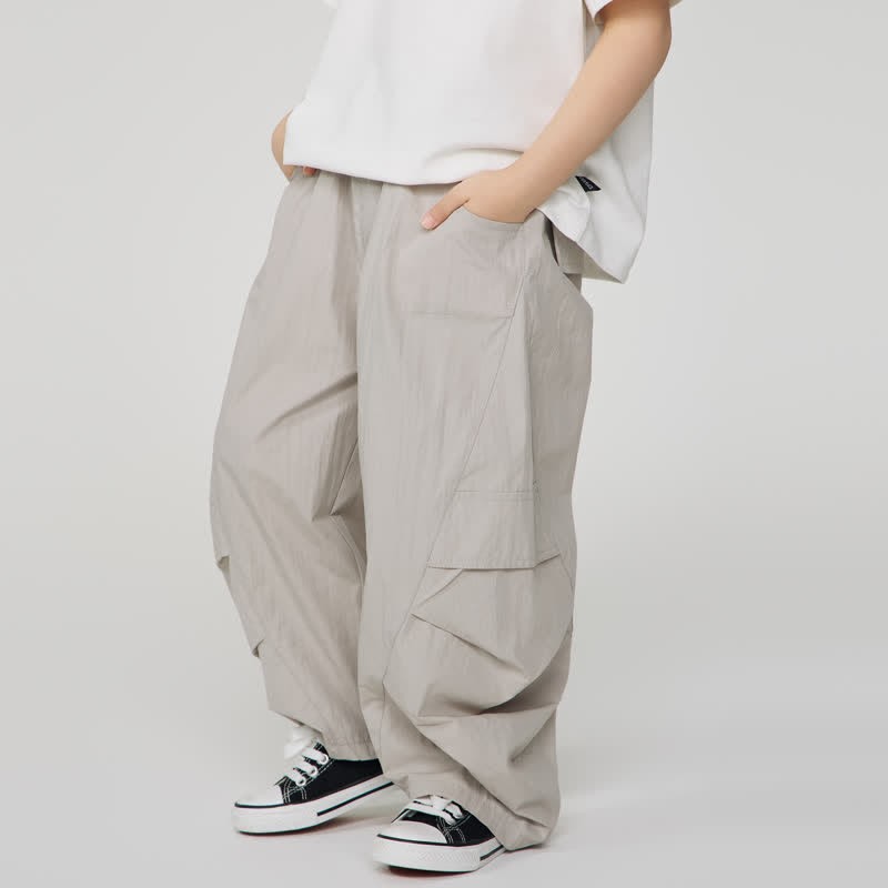 Kid Boy Plain Worker Loose Pants - image 3