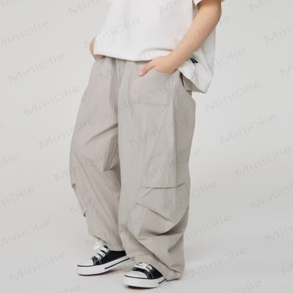 Kid Boy Plain Worker Loose Pants - image 3