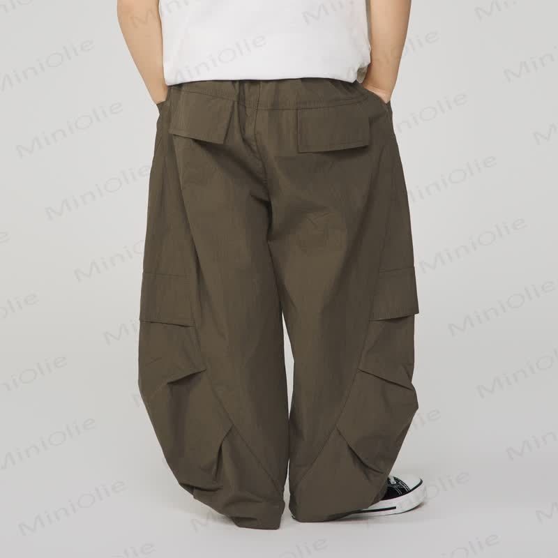 Kid Boy Plain Worker Loose Pants - image 11