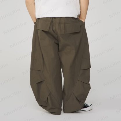 Kid Boy Plain Worker Loose Pants - image 11