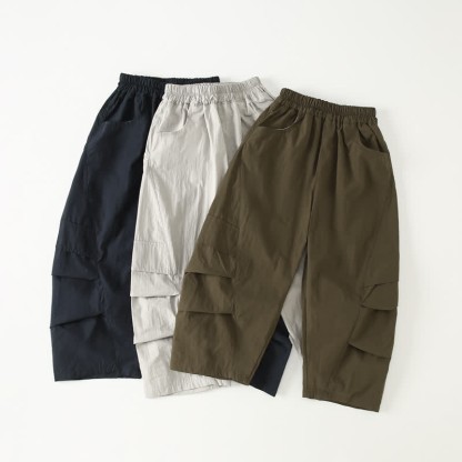 Kid Boy Plain Worker Loose Pants - image 2