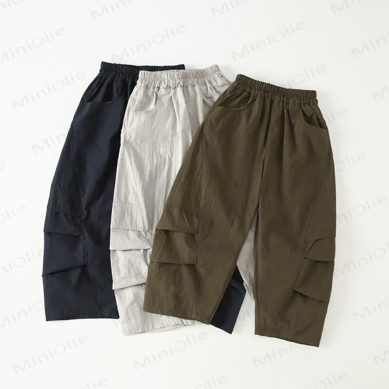 Kid Boy Plain Worker Loose Pants - image 2