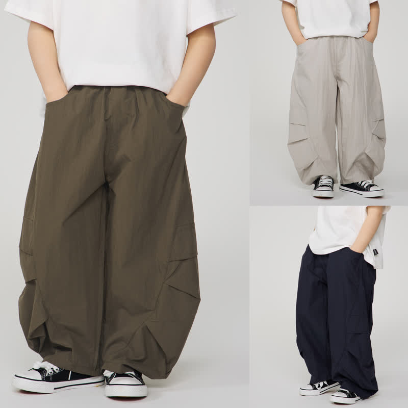 Kid Boy Plain Worker Loose Pants - image 1
