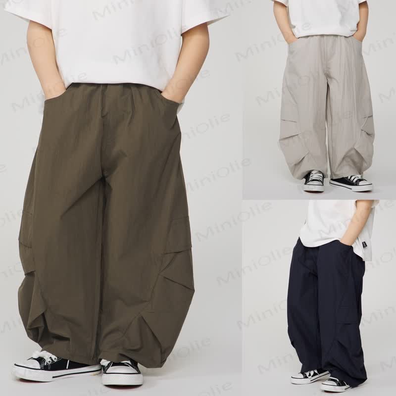 Kid Boy Plain Worker Loose Pants - image 1