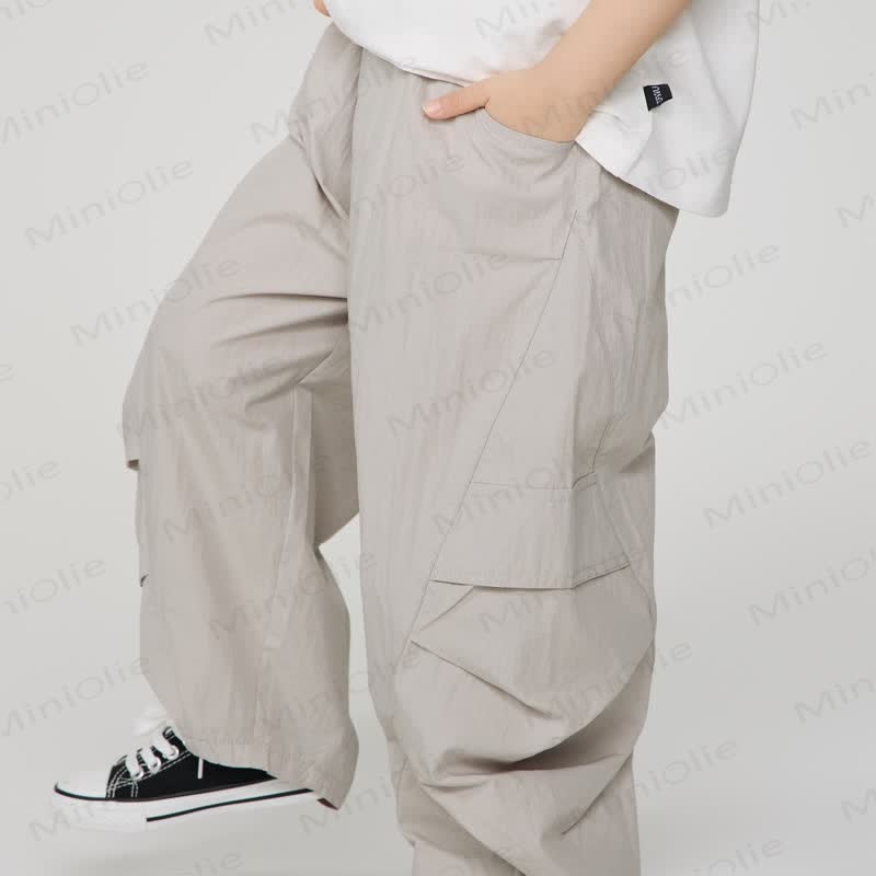 Kid Boy Plain Worker Loose Pants - image 5