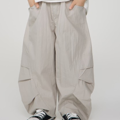Kid Boy Plain Worker Loose Pants - Grey - 14Y - image 4