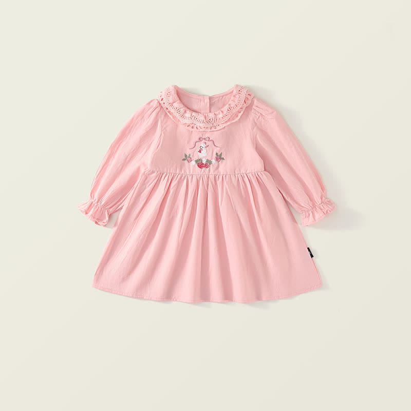 Toddler Strawberry Bow Bunny Sweet Dress - Pink - 10Y - image 1
