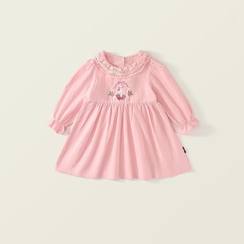 Toddler Strawberry Bow Bunny Sweet Dress - Pink - 10Y - image 1
