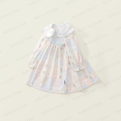 Toddler Lovely Animal Cat Plaid Dress - image 2