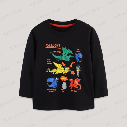 Kid Boy Various Dinosaurs Black T-Shirt - Black - 7Y - image 1
