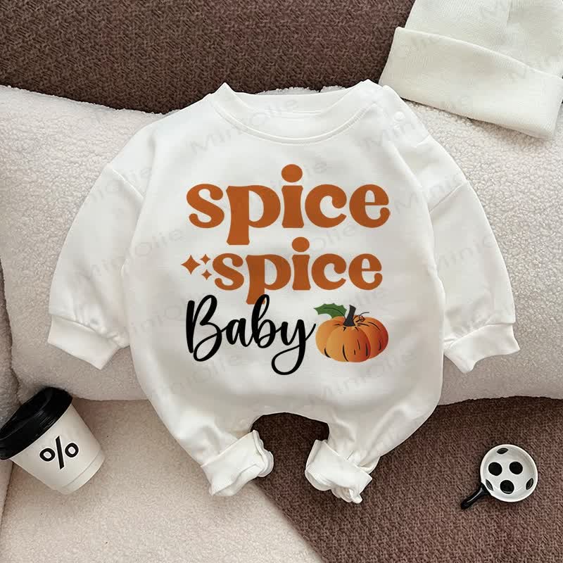 SPICE SPICE BABY Baby Pumpkin White Romper - White - 18-24M - image 1