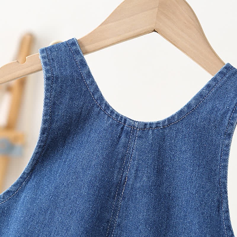 Baby Toddler Mushroom Denim Overalls - image 4