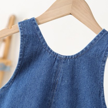 Baby Toddler Mushroom Denim Overalls - image 4