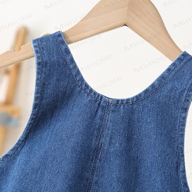 Baby Toddler Mushroom Denim Overalls - image 4