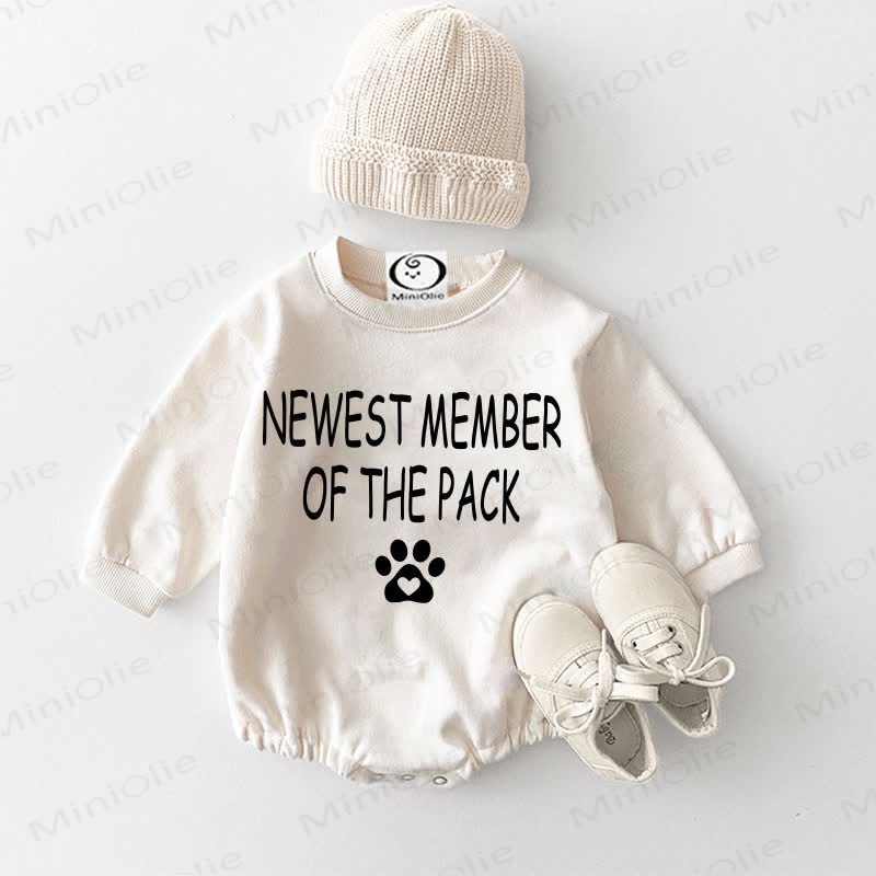 NEWEST MEMBER OF THE PACK Baby White Bodysuit - White - 18-24M - image 1