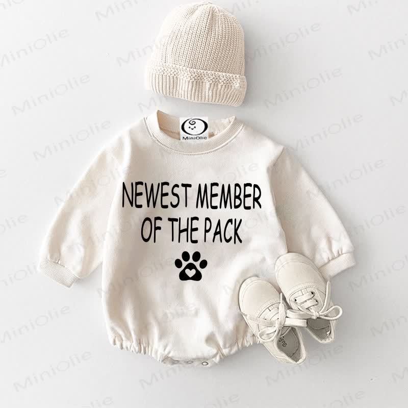 NEWEST MEMBER OF THE PACK Baby White Bodysuit - White - 18-24M - image 1