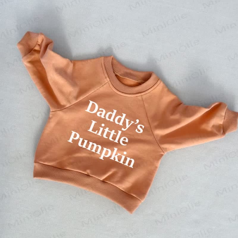 DADDY'S LITTLE PUMPKIN Baby Toddler Orange Sweatshirt - Orange - 3-5T - image 1