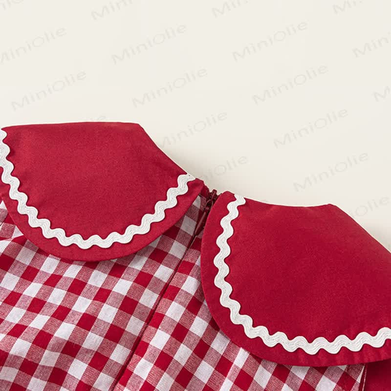 Toddler Apple Red Plaid Sleeveless Dress - image 6