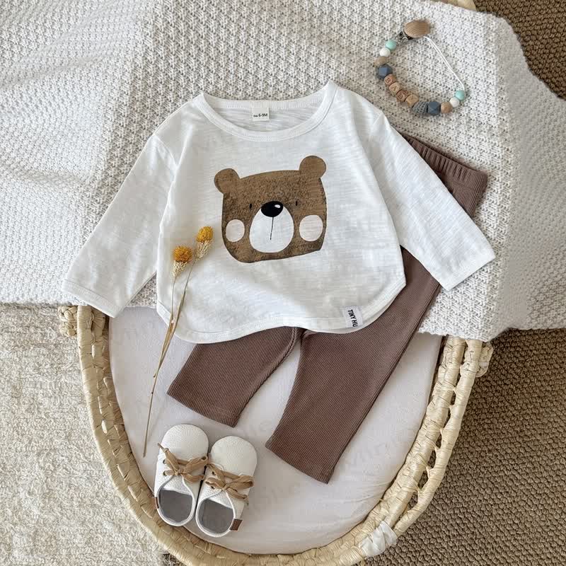 Baby 2-Piece Bear Brown Basic Set - image 2