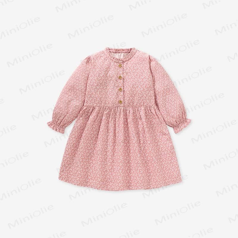 Toddler Vintage-inspired Pink Flower Dress - Pink - 6-7T - image 1
