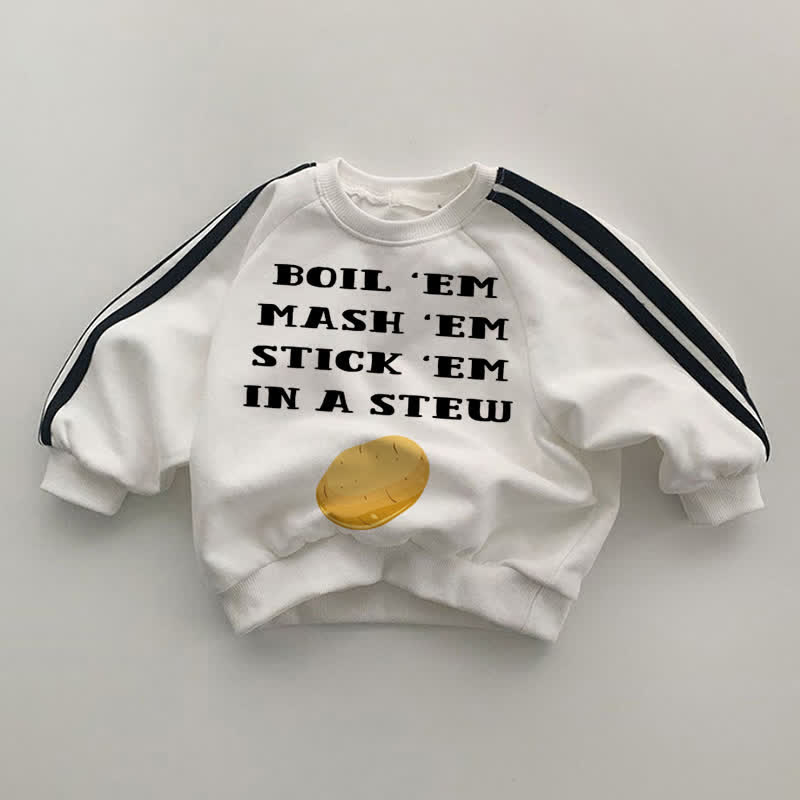 BOIL'EM MASH'EM STICK'EM IN A STEW Baby Sweatshirt - White - 2-3T - image 1