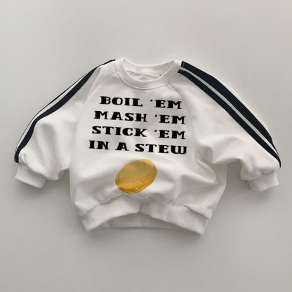 BOIL'EM MASH'EM STICK'EM IN A STEW Baby Sweatshirt - White - 2-3T - image 1