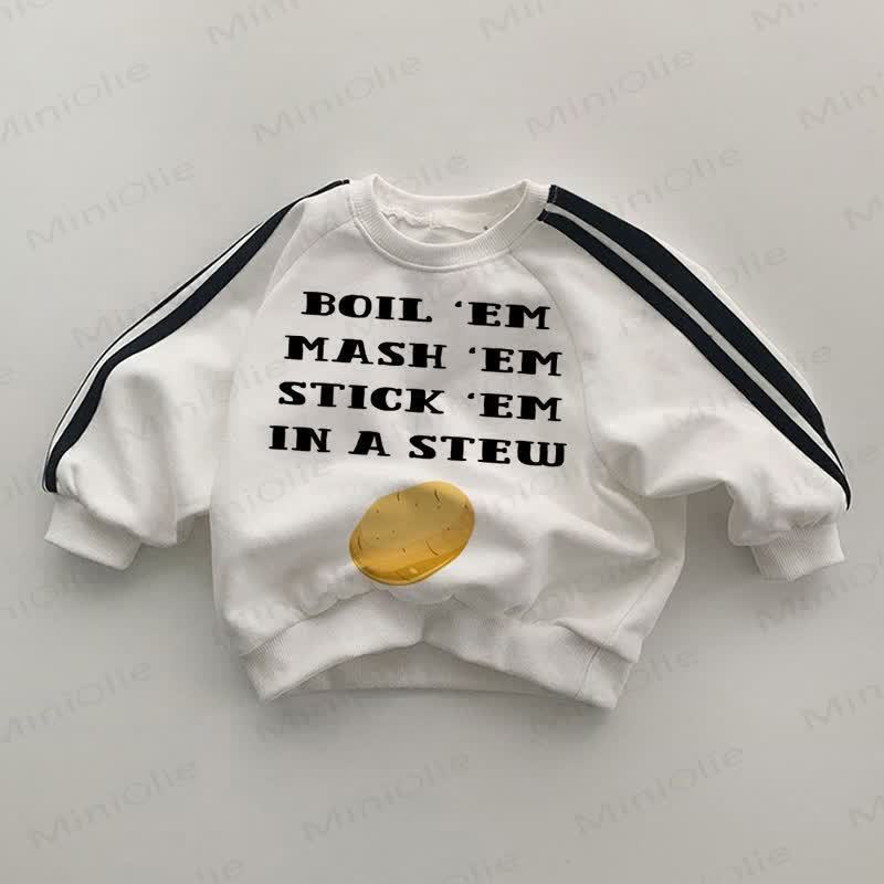 BOIL'EM MASH'EM STICK'EM IN A STEW Baby Sweatshirt - White - 2-3T - image 1