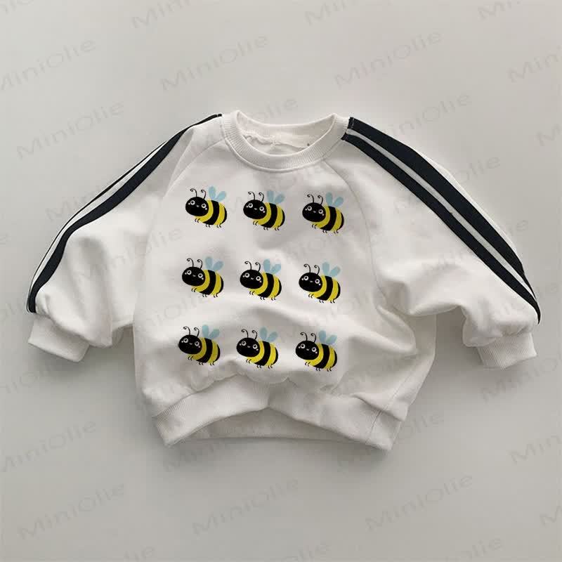 Baby Cute Bee White Sweatshirt - White - 2-3T - image 1