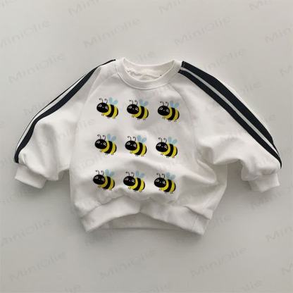 Baby Cute Bee White Sweatshirt - White - 2-3T - image 1