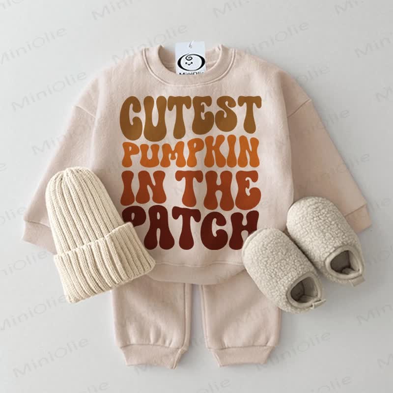 CUTEST PUMPKIN IN THE PATCH Baby 2-Piece Set - Beige - 2-3T - image 1