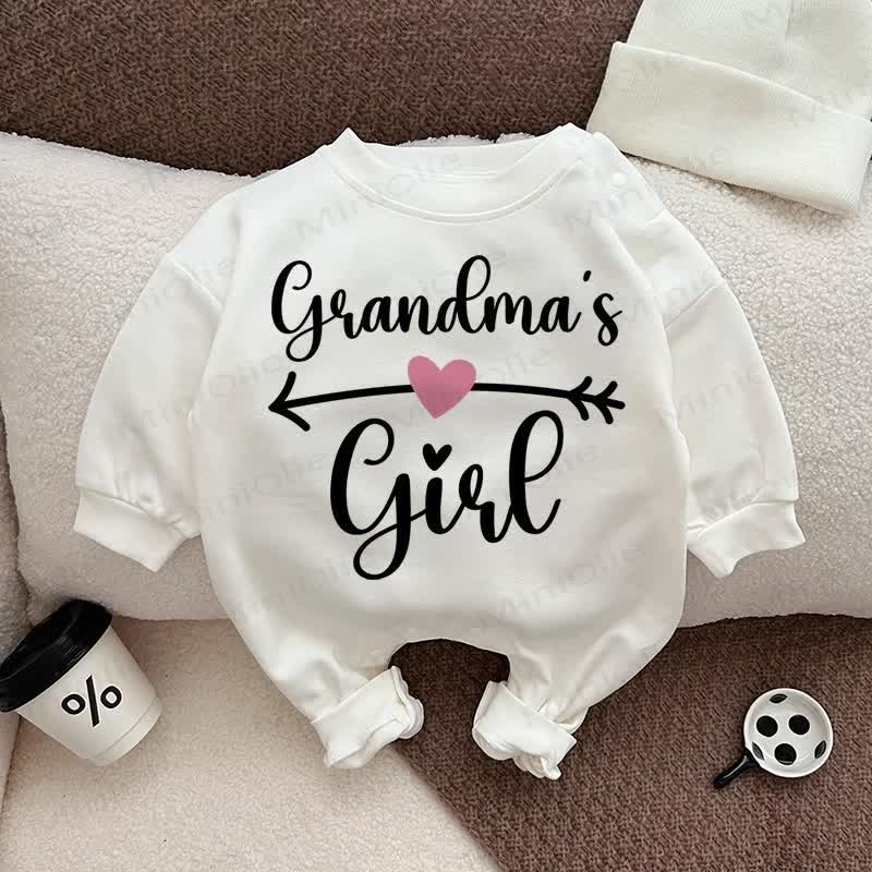 GRANDMA'S GIRL Baby White Romper - White - 18-24M - image 1