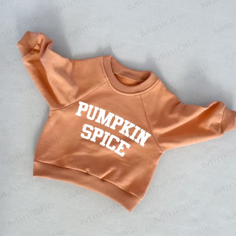 PUMPKIN SPICE Baby Toddler Orange Sweatshirt - Orange - 3-5T - image 1