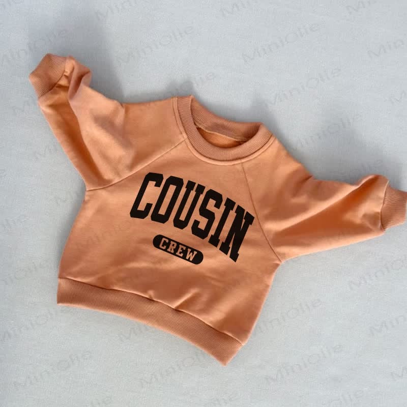COUSIN CREW Baby Toddler Orange Sweatshirt - Orange - 3-5T - image 1
