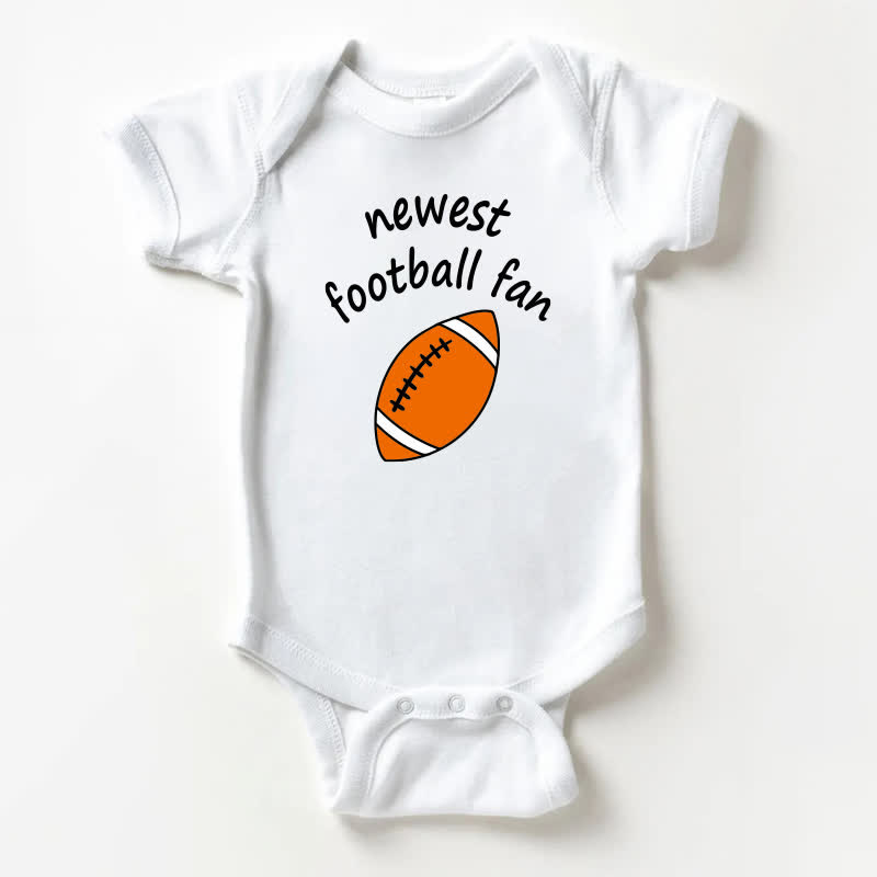 NEWEST FOOTBALL FAN Baby White Bodysuit - White - 18-24M - image 1
