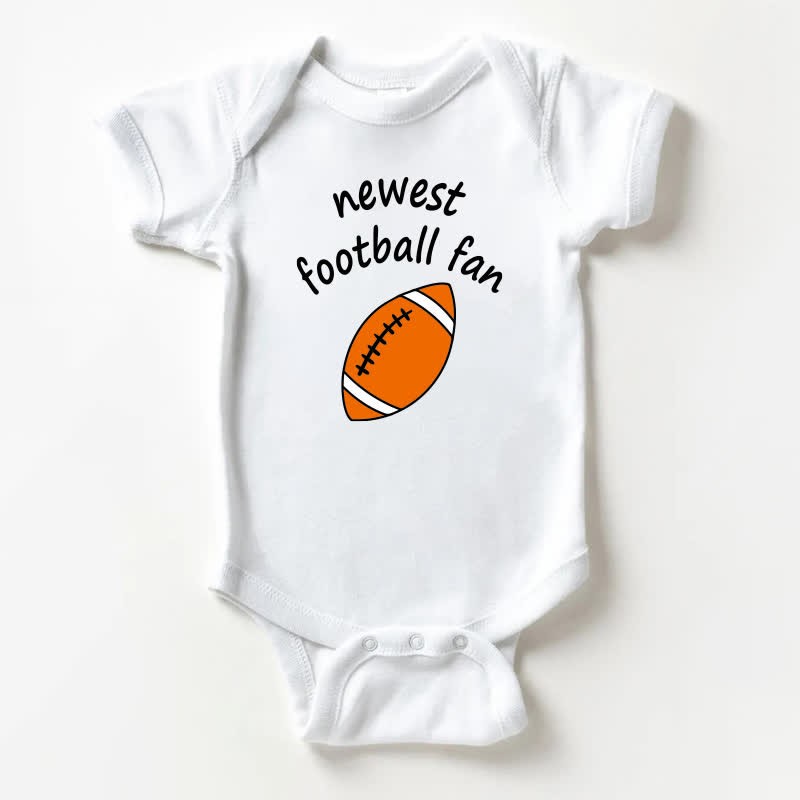 NEWEST FOOTBALL FAN Baby White Bodysuit - White - 18-24M - image 1