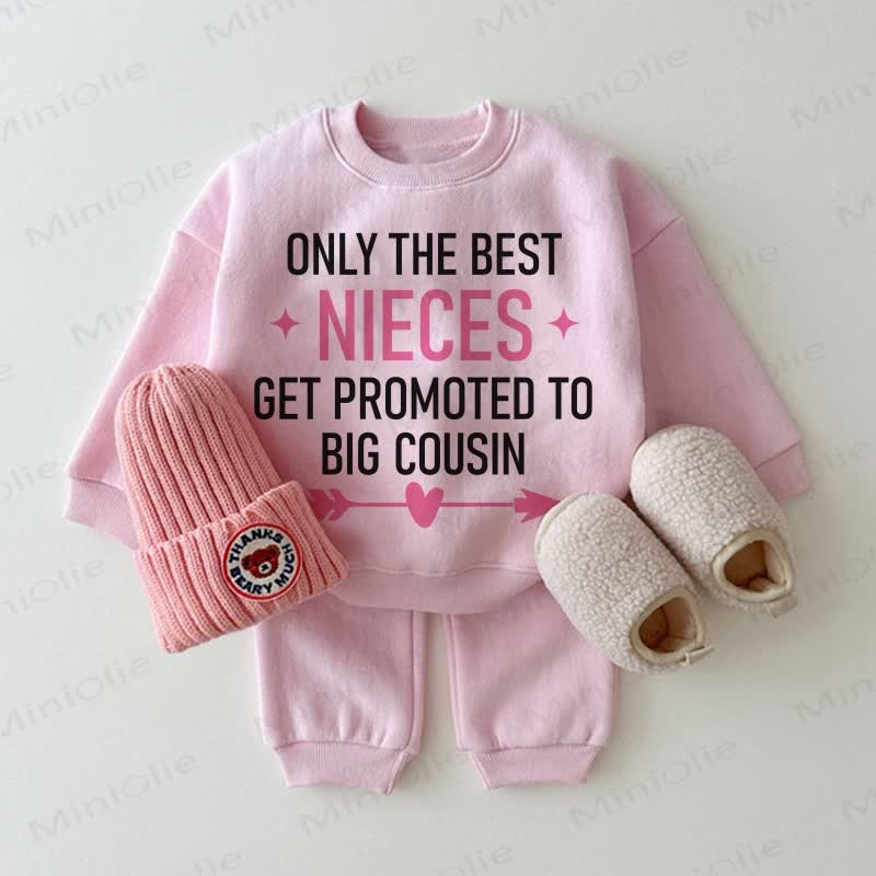 ONLY THE BEST NIECES GET PROMOTED TO BIG COUSIN Baby 2-piece Pink Set - Pink - 2-3T - image 1