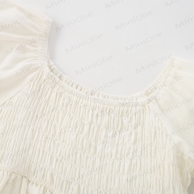 Toddler Solid Color White Princess Dress - image 3