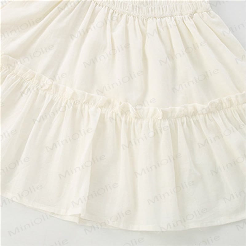 Toddler Solid Color White Princess Dress - image 5