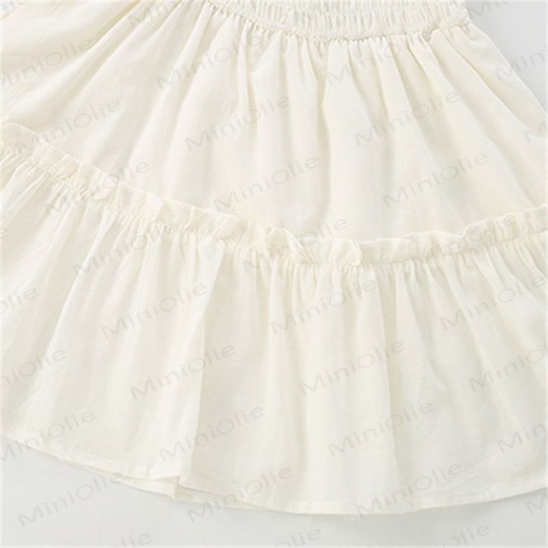 Toddler Solid Color White Princess Dress - image 5