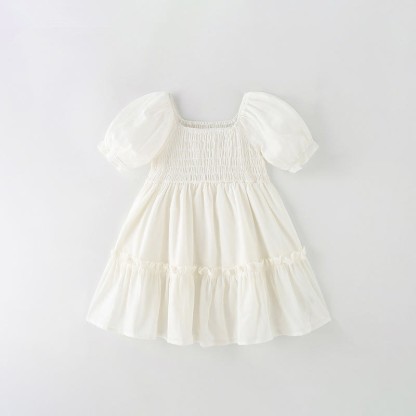 Toddler Solid Color White Princess Dress - White - 12Y - image 1